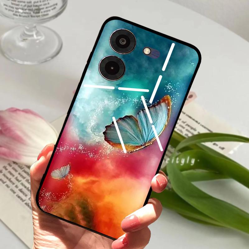 Für Tecno Pova 5 Pro 5G Hülle Pova5 4G Weiches Silikon TPU Handy Rückseite Für Tecno Pova Neo 3 Stoßfester Bumper LH6n Cartoon