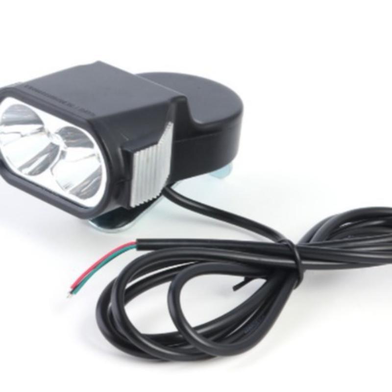 Electric Bicycle Front Light 36V 48V 60V E-Bike Headlight Waterproof Led Electric Scooter Flashlight Horn Front Lamp Accessories one size