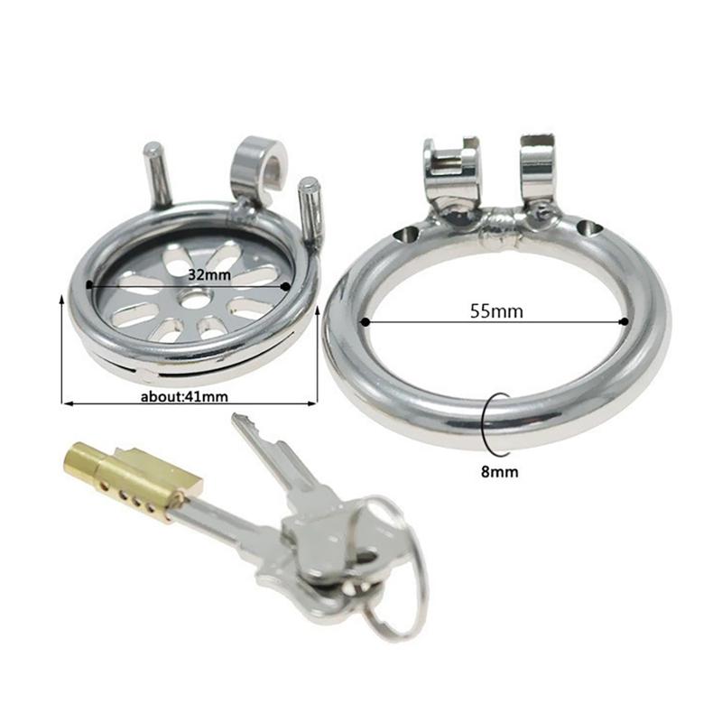 Stainless Steel Male Chastity Device Cock Cage BDSM Chastity Cage Max55mm Cock Ring Chasitty Case 18+ caged men Sex Toys.