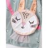 Cartoon-Style Girls' T-Shirt, New Spring Fashion, Stylish Three-Dimensional Outerwear, Pure Cotton, Cute Rabbit Embroidery, Base Shirt