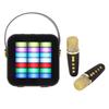 Children Mini Karaoke Machine BT 5.3 LED Lighting Effects Wireless Bluetooth Speaker with 2 Micropho