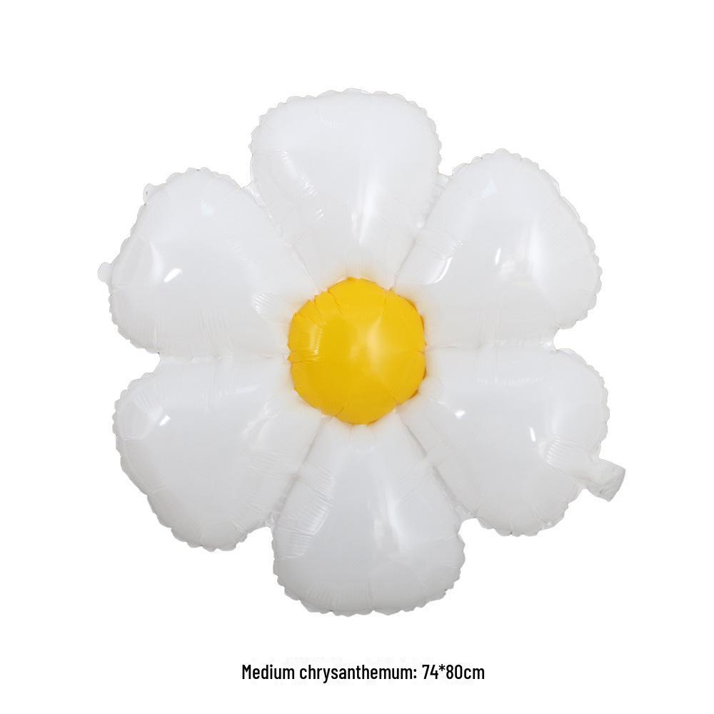 Korean Style Children's Day Small Daisy Aluminum Balloon for Baby Birthday Photo Props