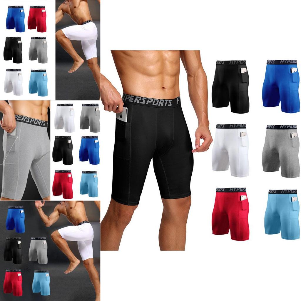 Men's Funktions Compression Shorts For Fitness And Sports Moisture-wicking Polyester Fabric Mid-length
