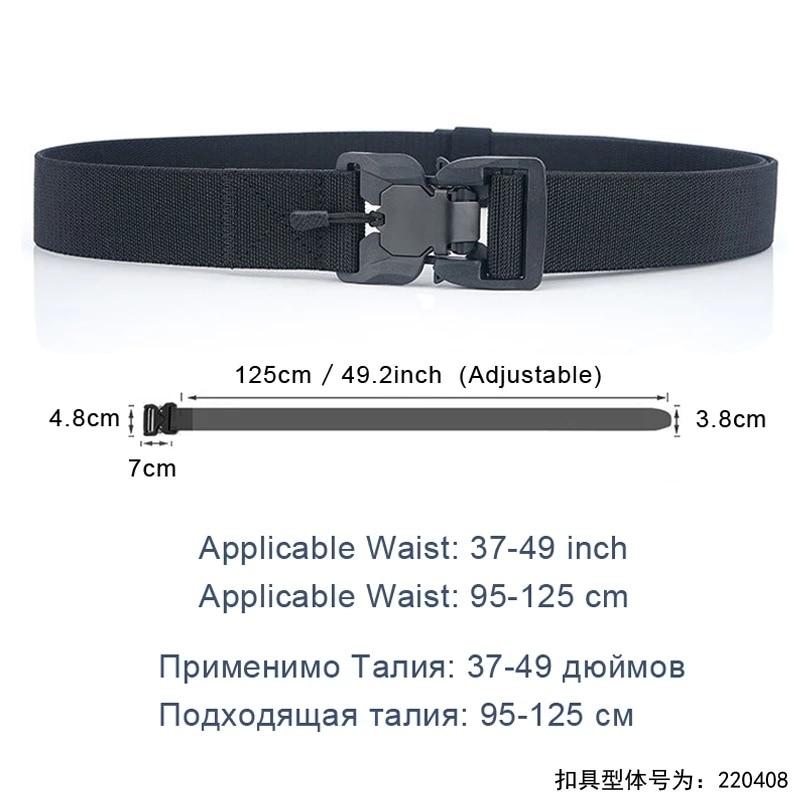 Tactical Belt Magnetic Buckle Quick Release Elastic Belt Casual Nylon Tooling Training Belt Men's Trousers Belt