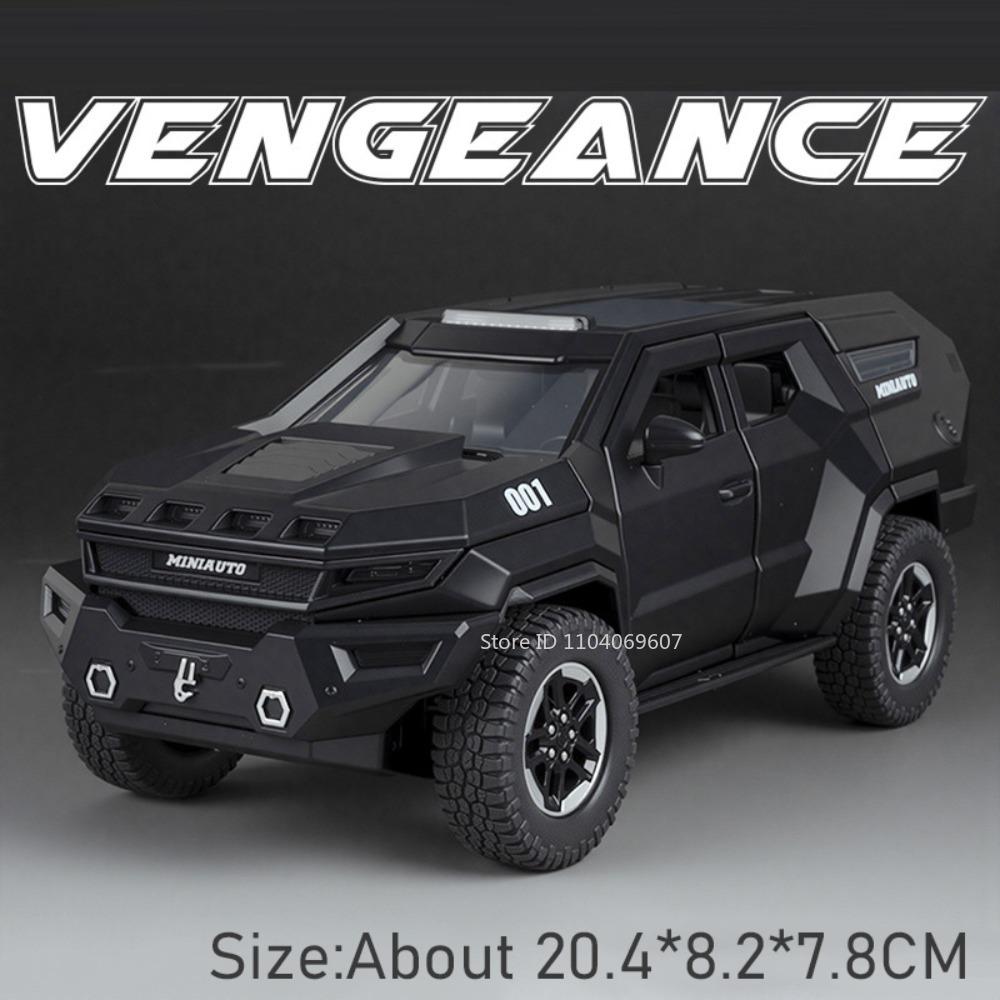 1:24 Rezvani Vengeance Toy Model Off-road Cars Alloy Diecast Shock Absorption Doors Opened Sound Light for Boys Educational Toys