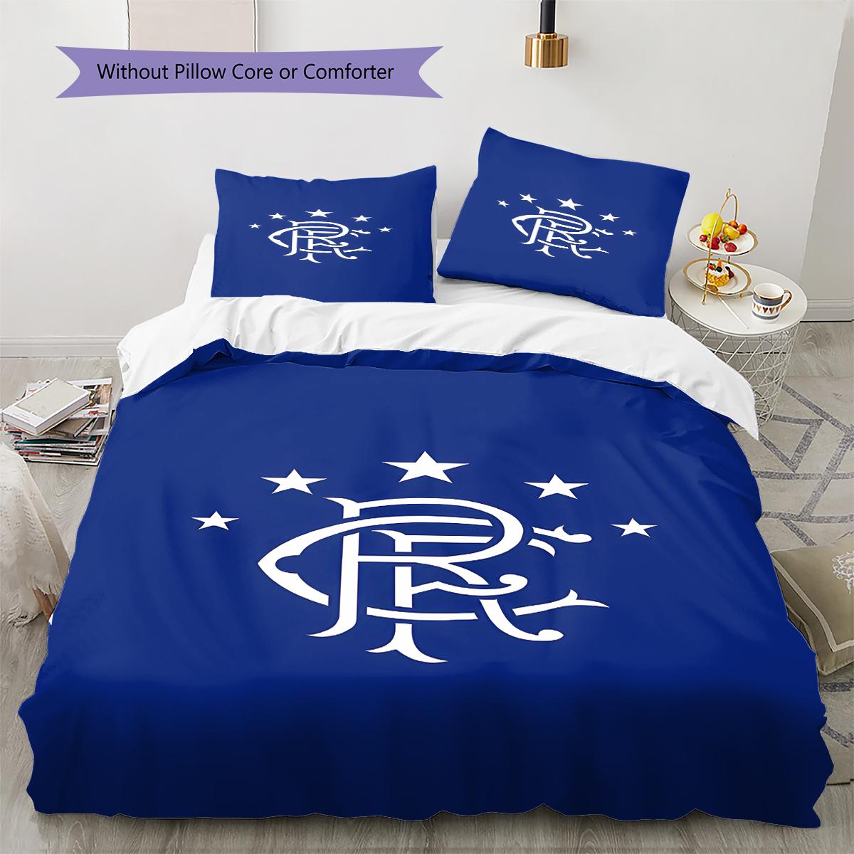 

Rangers F.C Pattern Bedding,Quilt Set Quilt Cover Pillowcase Home Birthday Gift (1 * duvet cover + 2 * pillowcase, without core) 250x220cm