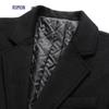 ROMON Men's Winter Long Wool Blend Overcoat