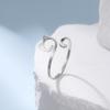 Lemegeton Minimalist Cute Cat Rings Women Girls Lovely Animal Finger Ring Adjustable Stainless Steel Jewelry Gift