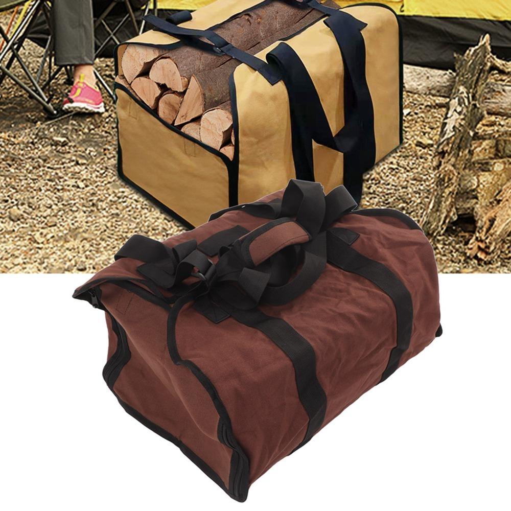 Sturdy Firewood Bag Large Capacity Firewood Tote Wood Carry Firewood Carrier Outdoor