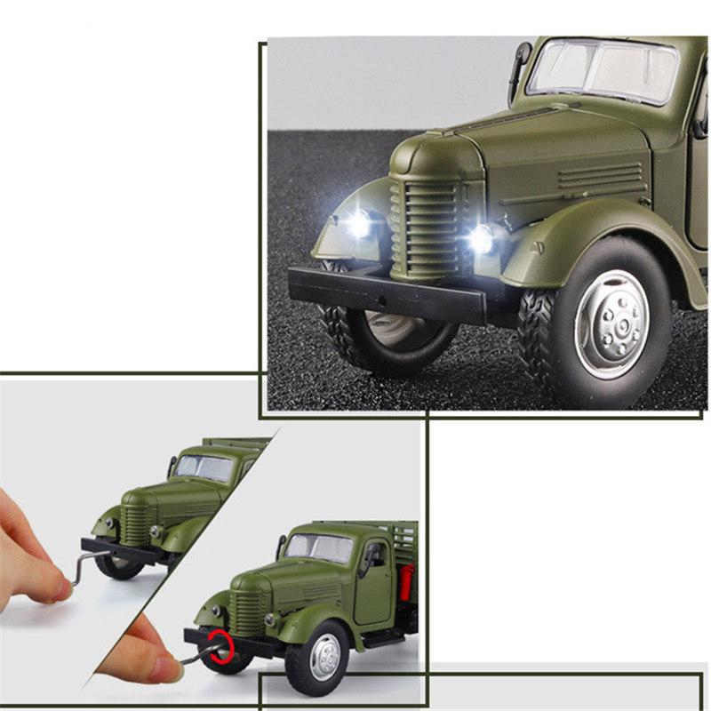 1/24 CA10 Legierung Taktischer LKW gepanzertes Fahrzeug Modell Militärisches Personaltransportfahrzeug Transportfahrzeuge Modell Ton Licht Kinder Spielzeug Geschenke