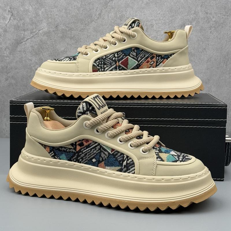 Neue Designer Herren Mixed Patchwork All Match Dicke Sohle Causal Schuhe Flats Mokassins Herren Walking Sneakers Zapatos Hombre