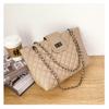 New Fashion Casual Armpit Bag Rhombus Embroidery Thread Chain Bag Women's Single Shoulder Oblique Span Tote Bag Women's