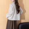 TonLion Women's Simple Round Neck Cardigan Jacket
