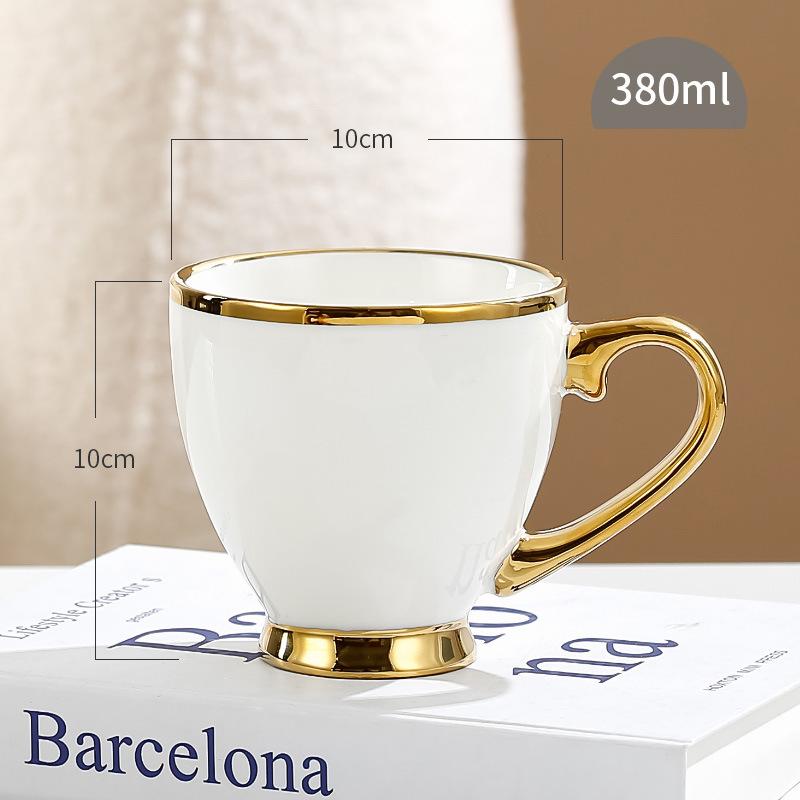 

Роскошная керамическая чашка с гальваническим покрытием Creative Light, чашка для домашней воды, послеобеденный чай в офисе, кофейная чашка для ресторана, портативная подарочная чашка, кружка 301-400ml