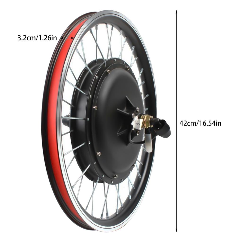 20 In Rear Wheel Electric Bicycle Motor Conversion Kit eBike Hub Motor 1000W 48V LED Display for Cyclists Who Like Challenges