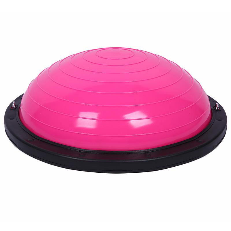 Yoga Semi-Circular Balance Ball: Thickened, Explosion-Proof Pilates Fitness Ball with Striped Wave Design.