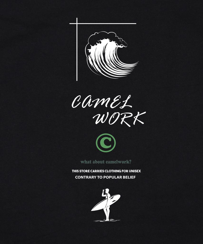 CAMEL WORK Wakeboard Short Sleeve T-Shirt (Black)