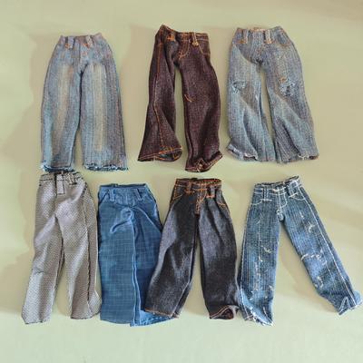 3 pièces/lot Pantalon Jeans Original pour Poupée Barbia Échelle 1/6 Pantalon Nouvelle Mode [Poupée et Chaussures Non Incluses] Jouet Accessoire Garçon Fille