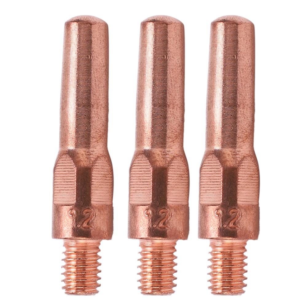 10pcs L40 Length MIG Welding Contact Tips Copper Copper Welding Tips Industrial Welding