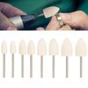 8PCS Conical Shape Conical Head Wool Material Grinding Head Practical Polishing Tool Polishing Work