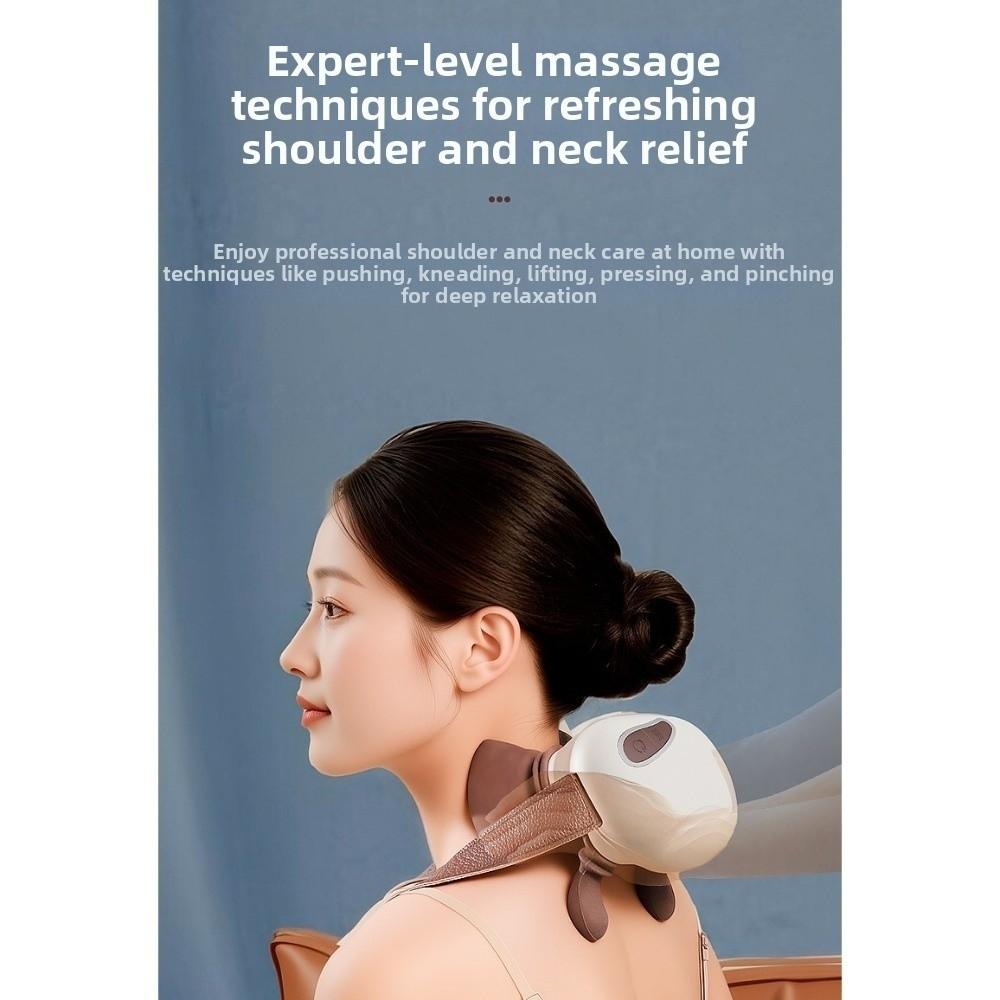 Bionic Hand Heated Neck Massager 4D Kneading Massage Pillow Shoulder Massager  Waist Massage
