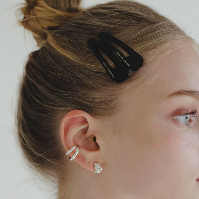 

J.Lauren French Cellulose Point Hair Clip H01079 Blue Brown