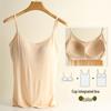 Women's Modal Spaghetti Strap Tank Top with Built-in Bra Pads - Plus Size Sports Bra Underwear
