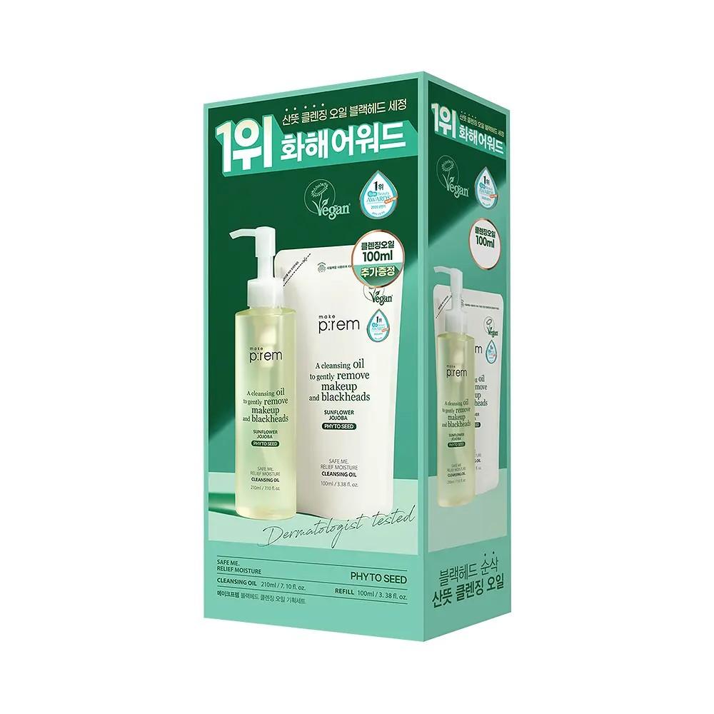 make p:rem Safe Me Relief Moisture Cleansing Oil Set 210ml + Refill 100ml