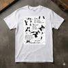 Cats Funny Pet Lover Kitten Meow Silhouette Gift Cotton Graphic Unisex T-shirt