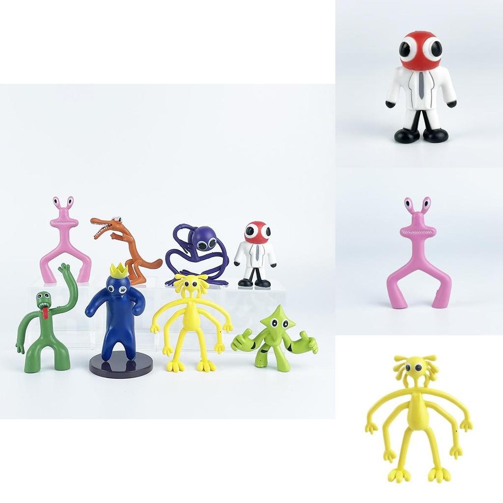 Colorful Rainbow Friends Pvc Figurine Set Including 8 Unique Collectible Toys