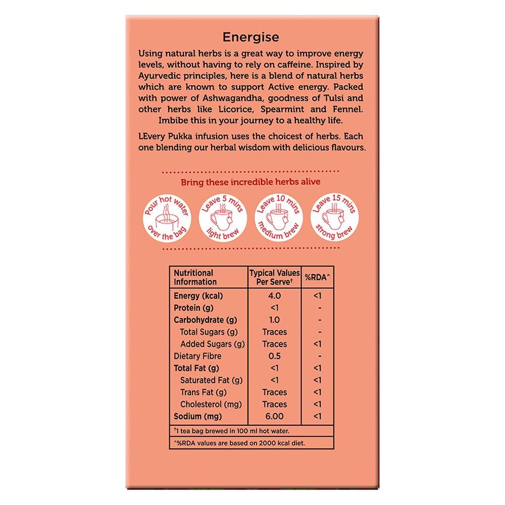 Pukka Ashwagandha und Tulsi für Aktive Energie I Kräuteraufgüsse I 25 Aufgussbeutel