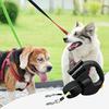 Dual Retractable Dog Leash Double Headed 16ft Extendable Lead with Poop Bag Dispenser And LED Light for 2 Small Dogs Up To 5kg