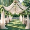 Organza Tulle Fabric, Sheer Silky Netting Fabric for Wedding Birthday Party Event Decorations Table Skirt DIY Decor Chair Bows