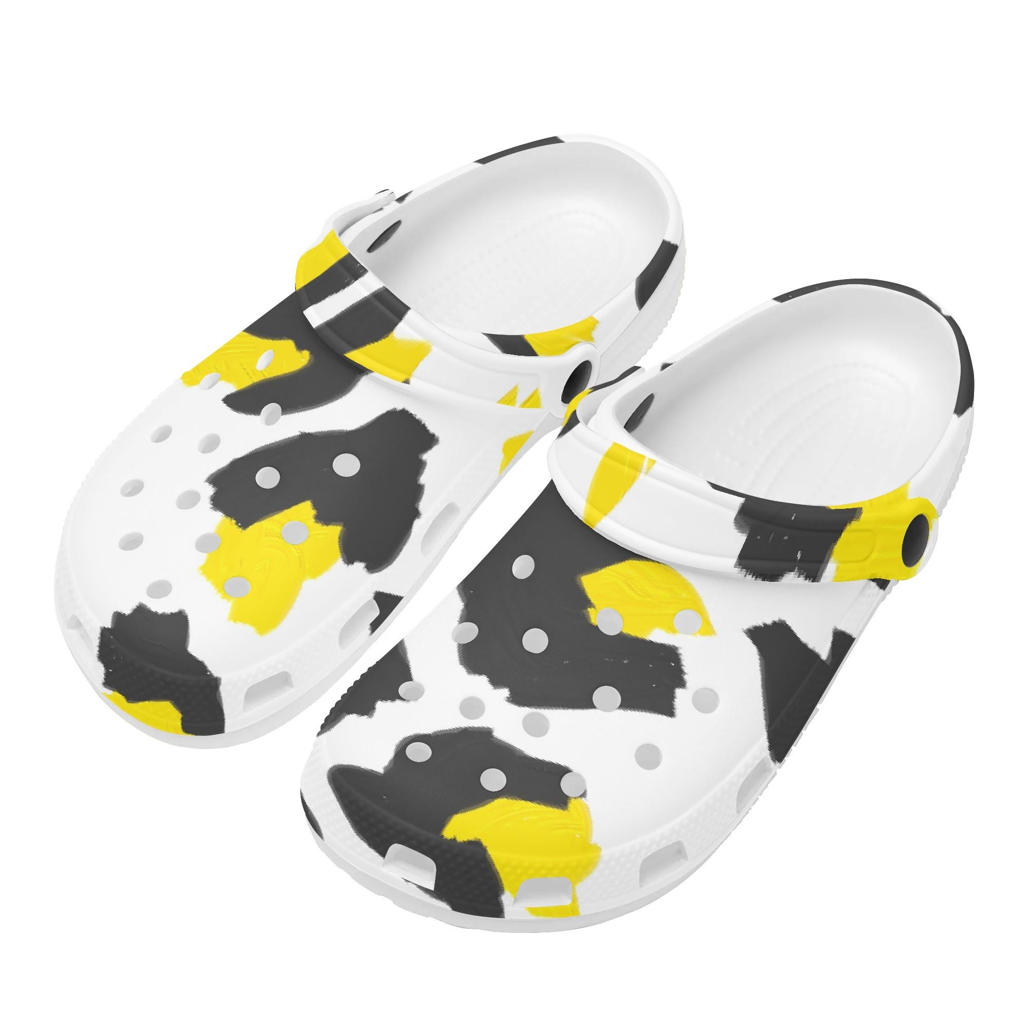 Colorful Printed EVA Casual Clogs Unisex Comfortable Breathable Slip On Soft Footwear Lightweight Summer Sandals Easy Daily Wear 36 белый