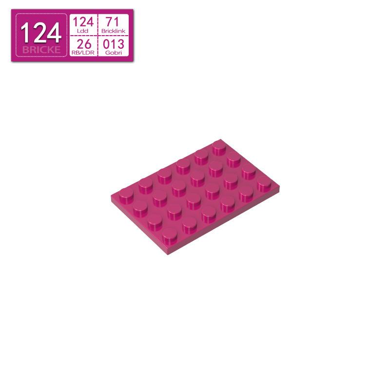 BRICKE Zhuan Ke 4x6 Plate Compatible with Lego MOC Building Blocks Puzzle Teaching Aids.