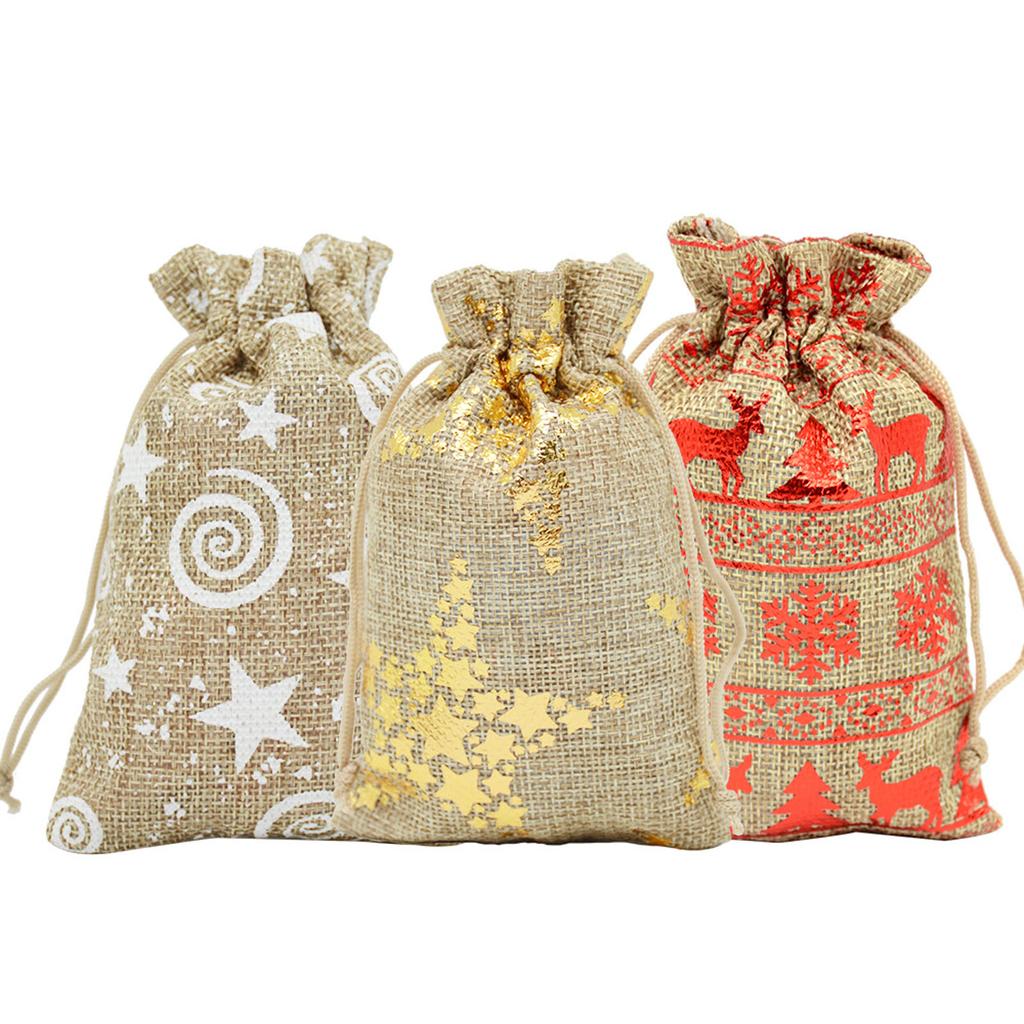 DIY Christmas Advent Calendar Gift Bag Set Children Birthday Holiday Candy Wrap
