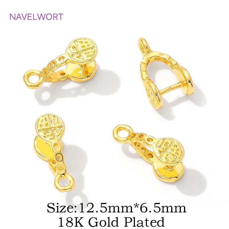 

10/20Pcs Brass Clamp Pinch Clip Bails Connectors 18K Gold Plated Pinch Pendant Bails For DIY Necklace Jewelry Making Accessories 10 pieces