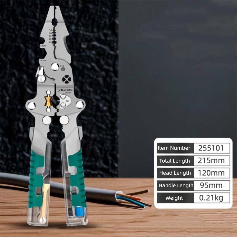 Multifunctional Wire Stripper Electrical Pliers Non-Slip Comfortable Wire Stripping Pliers Cutting Foldable