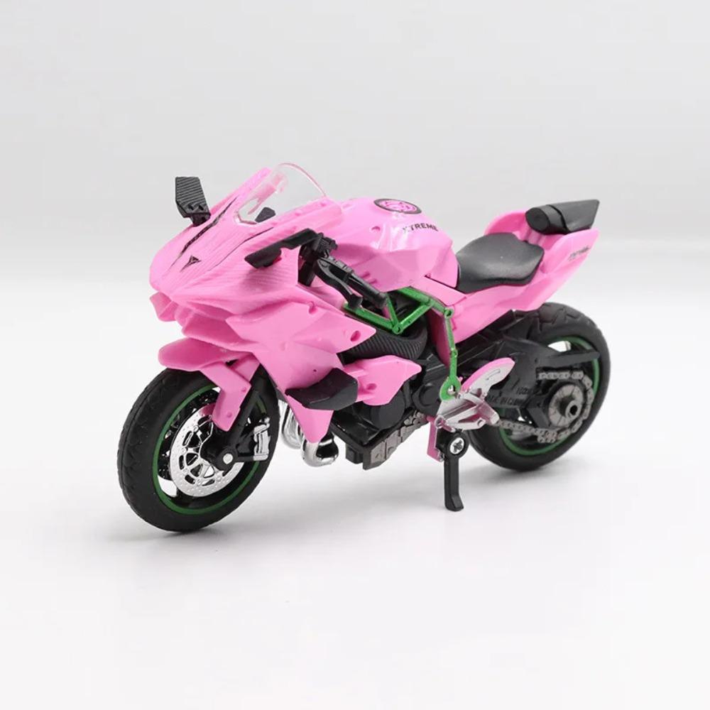 1:18 Ninja hx816 H2R Diecast Motorradmodell Funktionierender Stoßdämpfer Spielzeug für Kinder Geschenke Spielzeug Dekoration