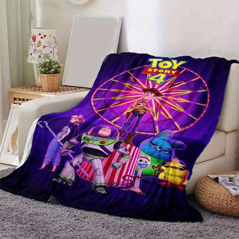 1pc Toy Story Printing Blanket - Soft, All-Season Throw for Living Room, Beroom,Personalize Gift with Aorable Cartoon Esign