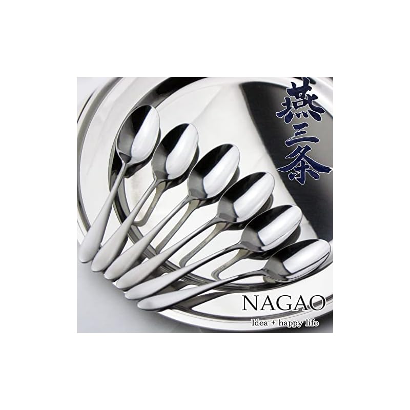 Nagao Tsubame-Sanjo Teaspoons, 5 Pieces + 1 Extra, 13.5cm, 18-0 Stainless Steel, Made In Japan