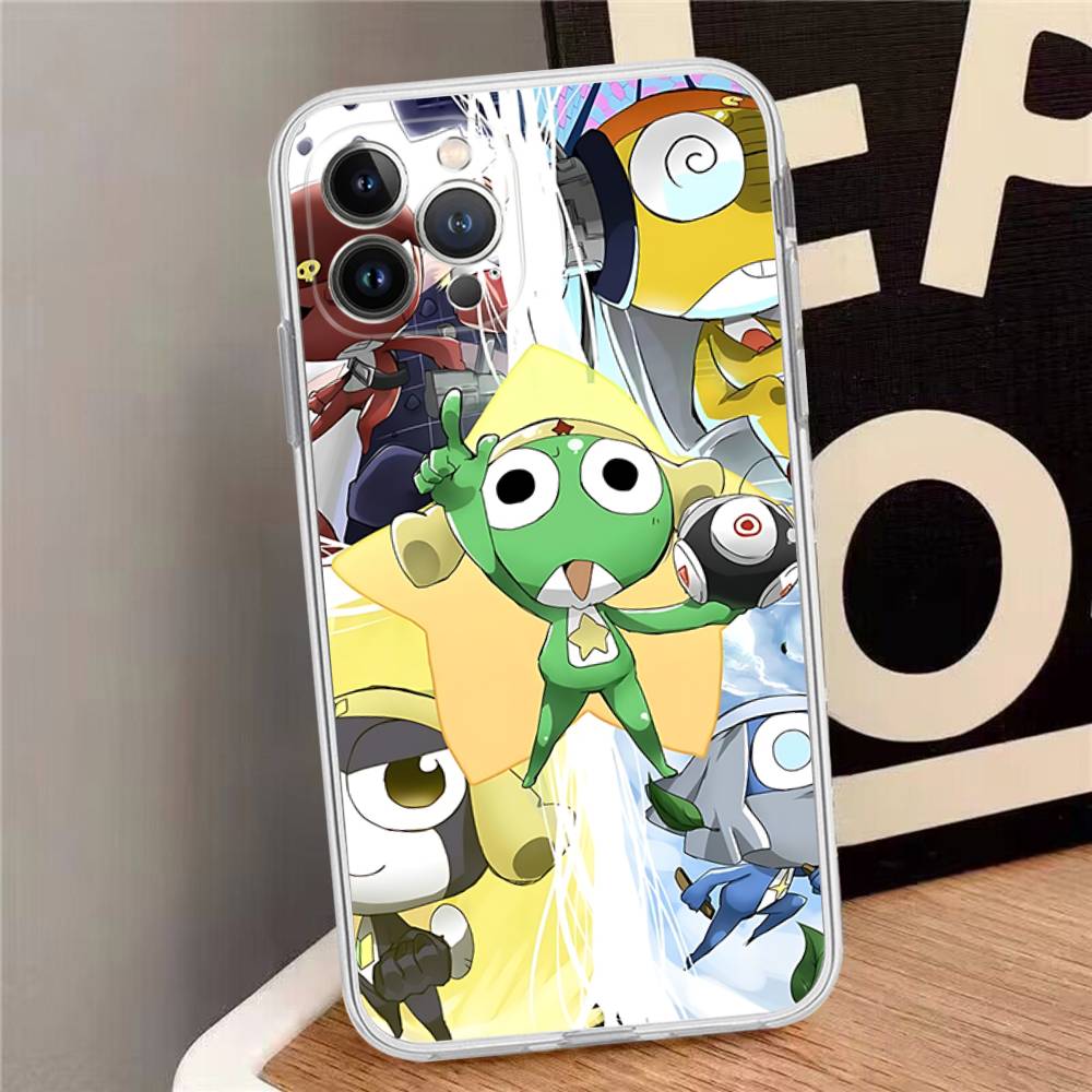

Keroro Frog Cool Gunsou Sergeant Phone Case Silicone Soft for iphone 17 16 15 14 13 12 11 Pro MAX Plus X Cover iPhone 15 pro