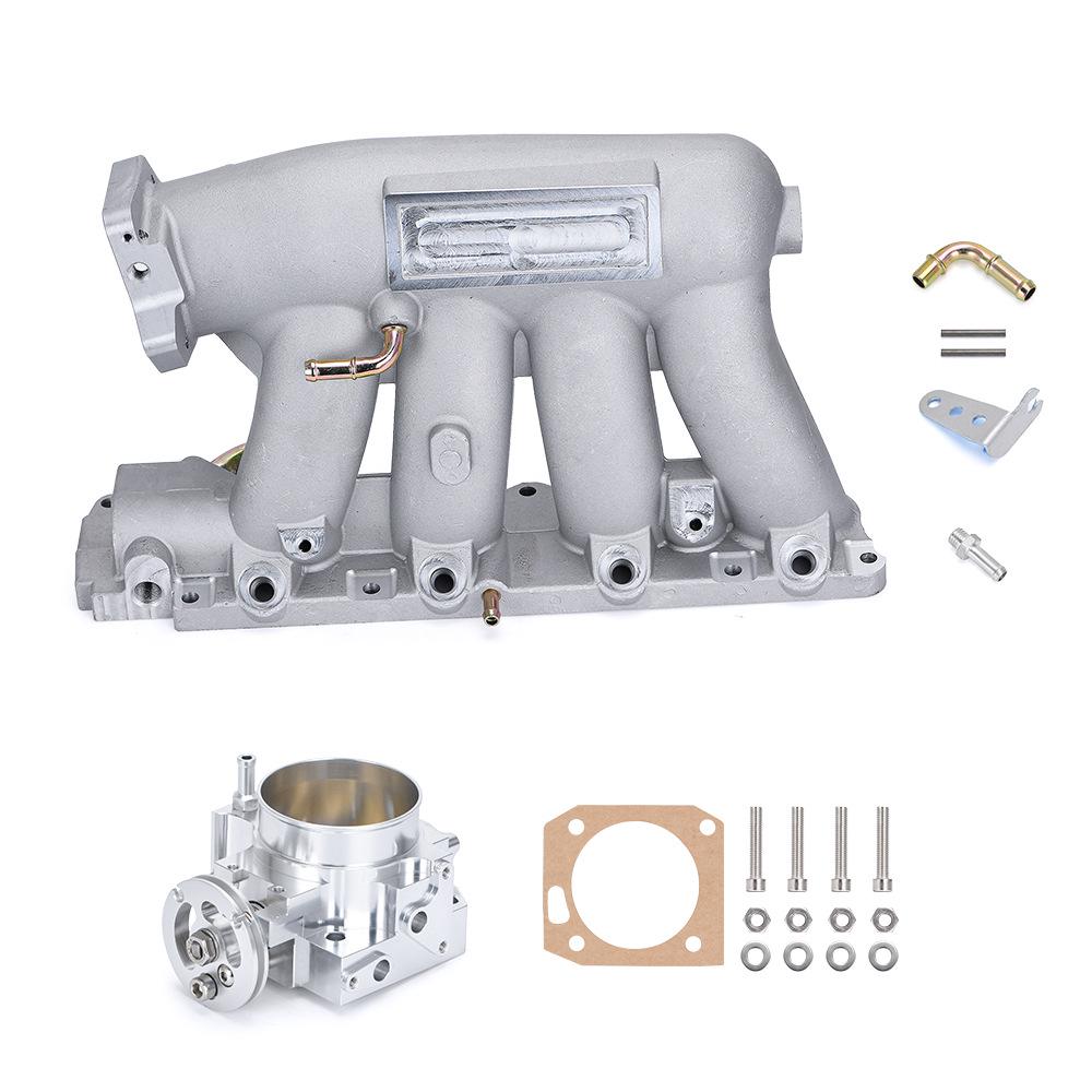 Black/Silver Cross-Border Intake Manifold & Throttle Body for Honda Civic K24A2 K20Z3