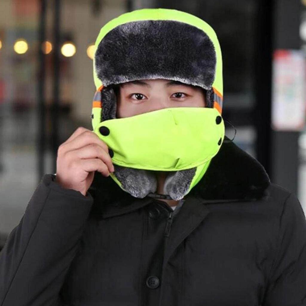 Winter Trapper Hat Bomber Cap Warm Russian for Fishing Adult Skating Outdoor