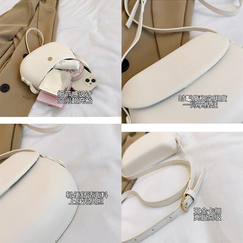 New Trendy Single-shoulder Crossbody Bag for Women with High-end Feel and Versatile Commuting Saddle Bag Features A Niche Design