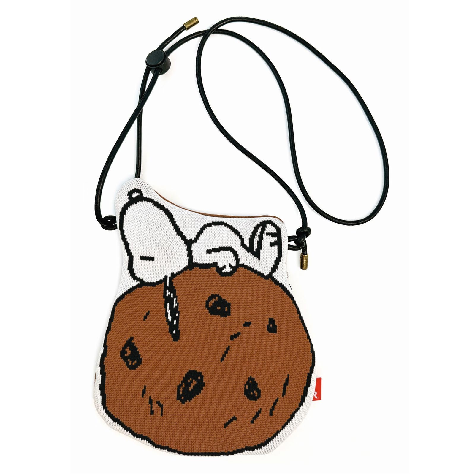 

8392 Snoopy Mini Shoulder Bag IP BR Pillow Knit PEANUTS [Routeto] Die-cut (04 Cookie)