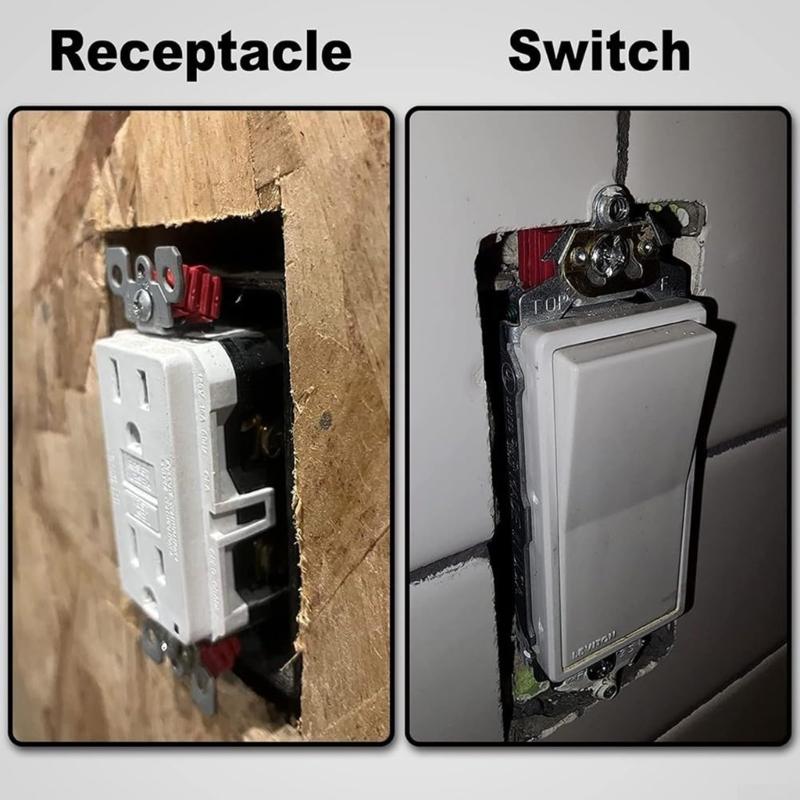 48pcs Plastic Outlet Shims Insulating Spacers Safe & Easy Installation Insulating Socket Spacers for Electrical Socket