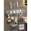 Suction Cup Mop Clamp Wall Hanging Bathroom Broom Hanger Hook Non Punching Toilet Snap Artifact Mop Clip Rack Storage Shelf
