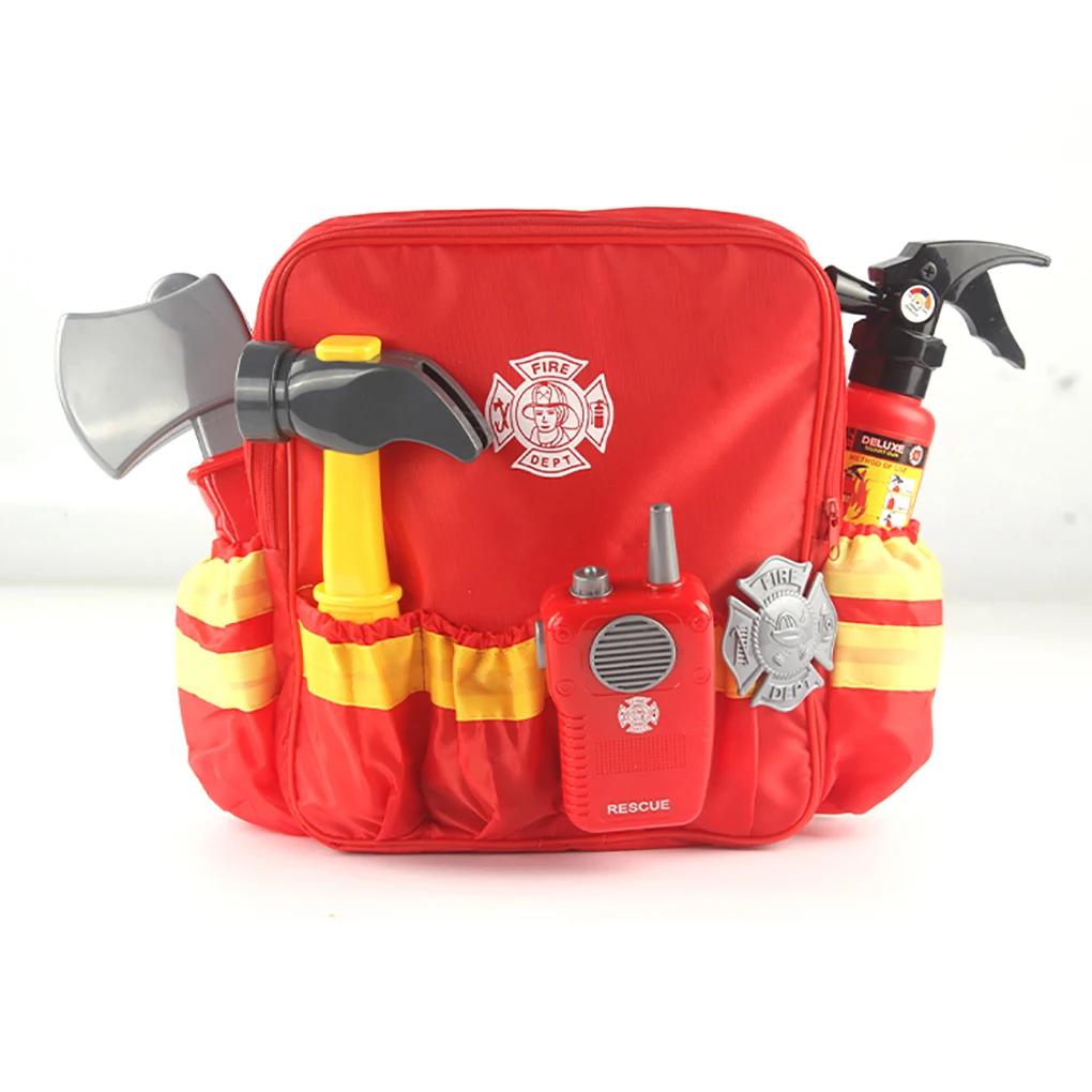 

1 Set Firefighter Tools Toy Home Costume Toys Fireman Props Role-playing Plaything Children Playthings Pretend Play Xmas Gifts