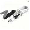 240W 2 In 1 Fast Charging Cable Black/Orange With Foldable Phone Holder Stand For Tablet Laptop Charger Cord Usb